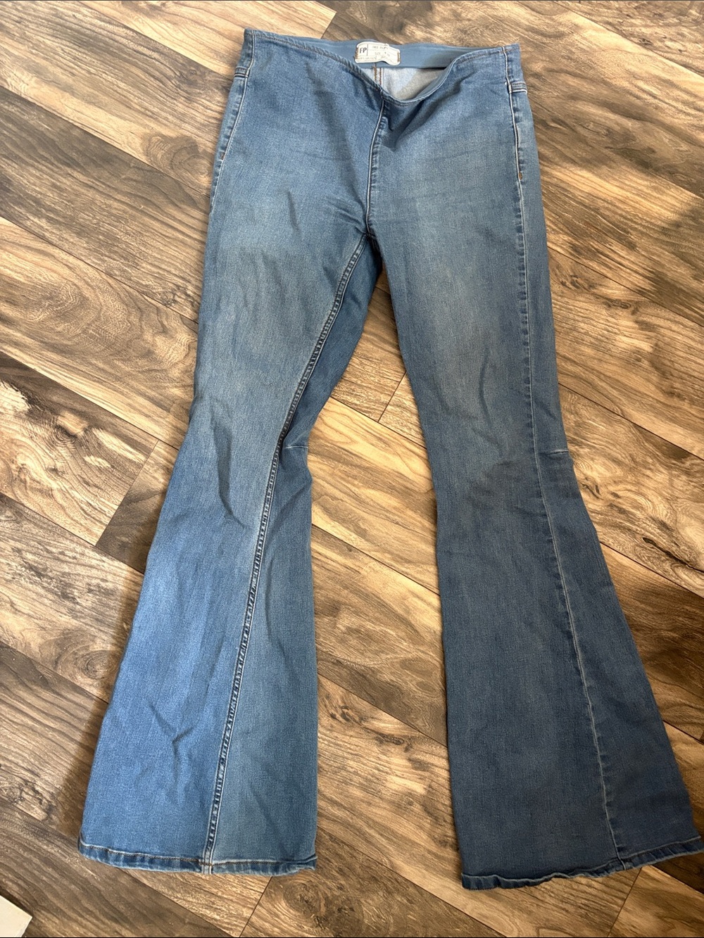 Free People Light Blue Flare Jeans